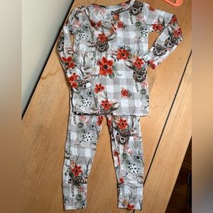 Girls Posh Peanut LS Reindeer PJ’s